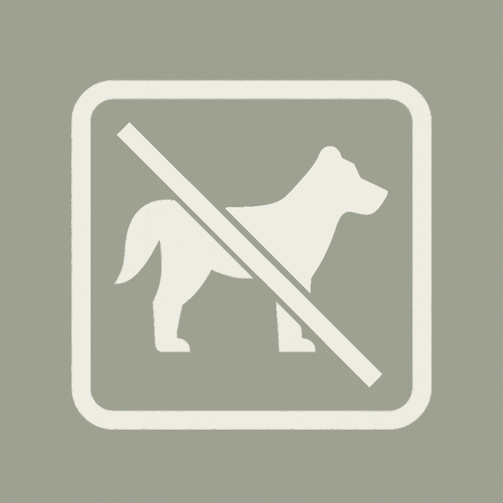 Les animaux de compagnie ne sont pas admis
